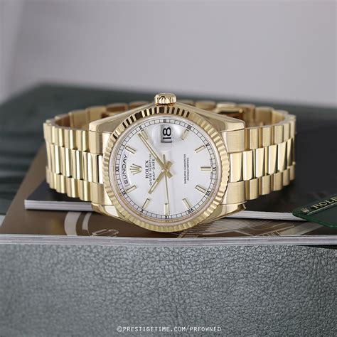 pre owned rolex president 36mm|rolex day date 118238.